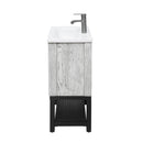 Modern Freestanding Bathroom Vanity With Ceramic Sink, Hot And Cold Faucet, 1 Door Cabinet & Open Shelf