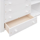 Bunk Bed With 6 Drawers And Flexible Shelves, Bottom Bed With Wheels