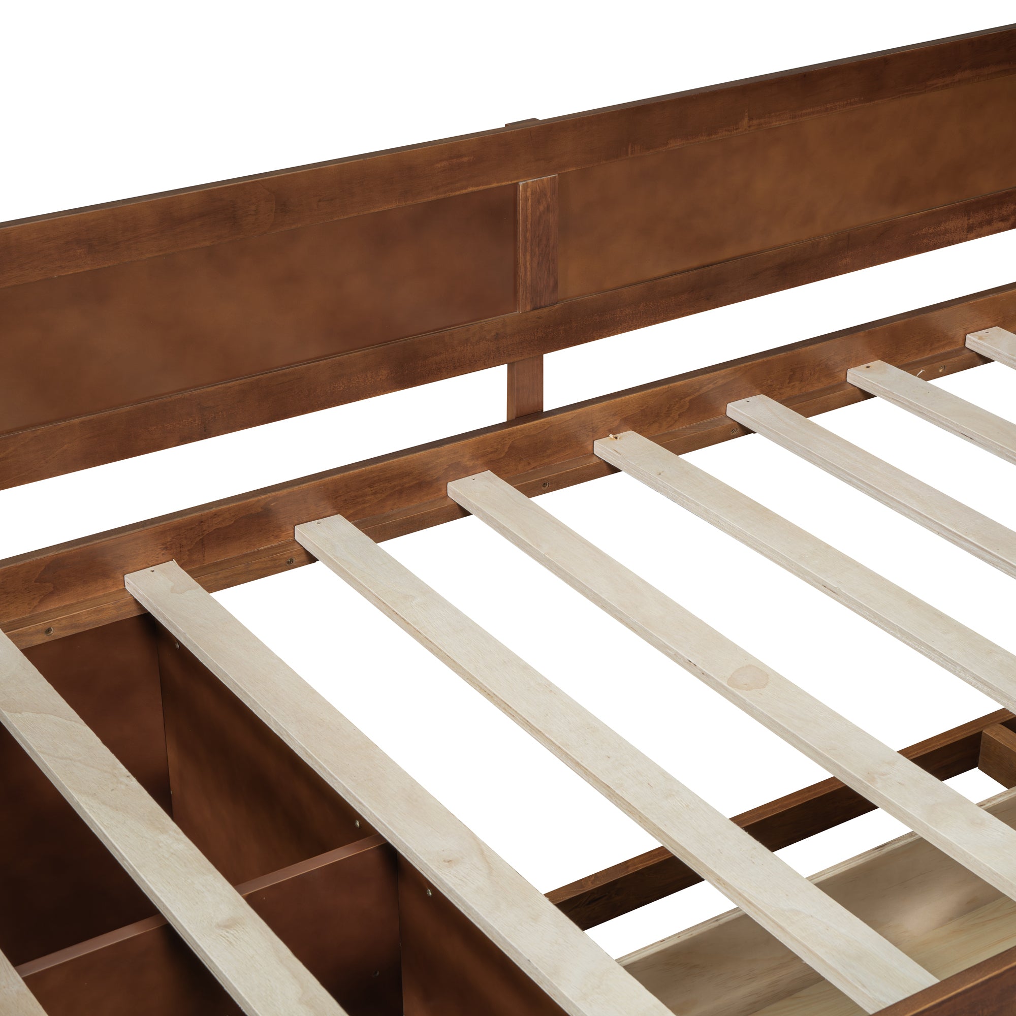 Twin Size Daybed with Drawers and Shelves, Walnut - Atlantic Fine Furniture Melbourne FL