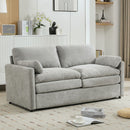 Cozy Upholstered Plush Cushion Loveseat Sofa For Living Room