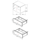 Wooden 2 Drawer Nightstand With Smokey And Asymmetrical Design - Walnut