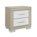 Elsa - 2 Toned Nightstand With Bar Handle And Spacious Drawers