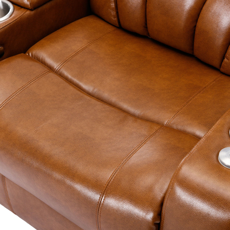 Power Motion Recliner Electric Power Recliner With USB Charging Port, Hidden Arm Storage, Convenient Cup Holder And Bluetooth Speaker