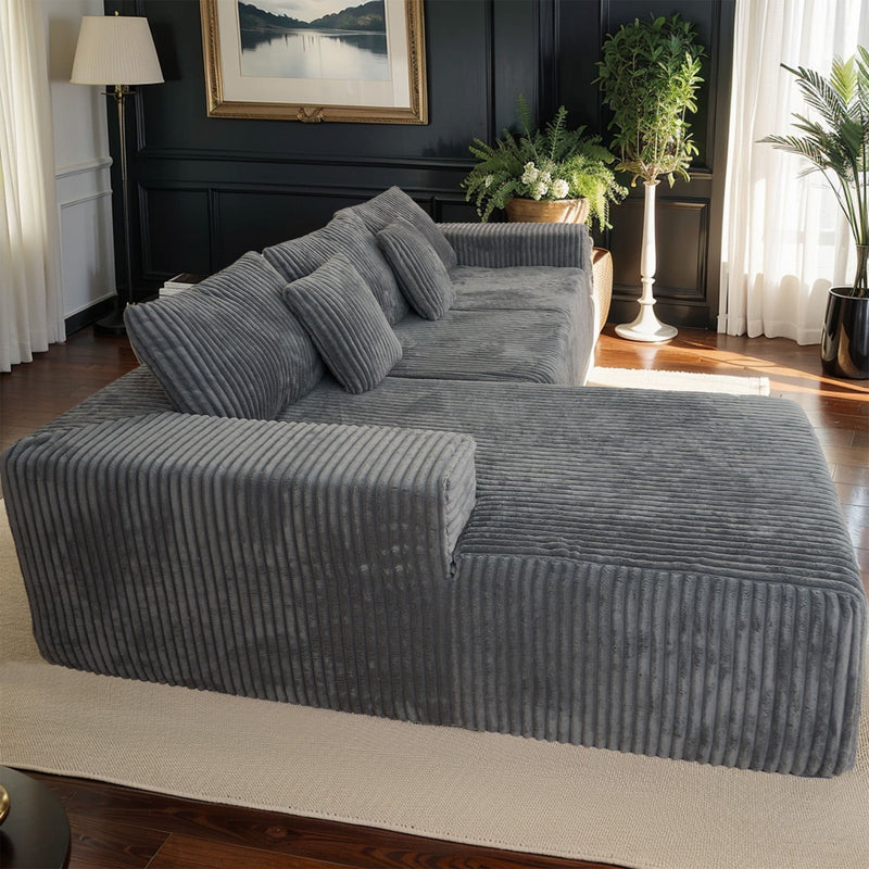 Modern Cloud Sectional Sofa With L-Shape Chaise