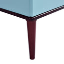 Bathroom Vanity Cabinet With Ceramic Sink Combo Set, Frame Modern Bathroom Storage Cabinet With 2 Drawers - Blue