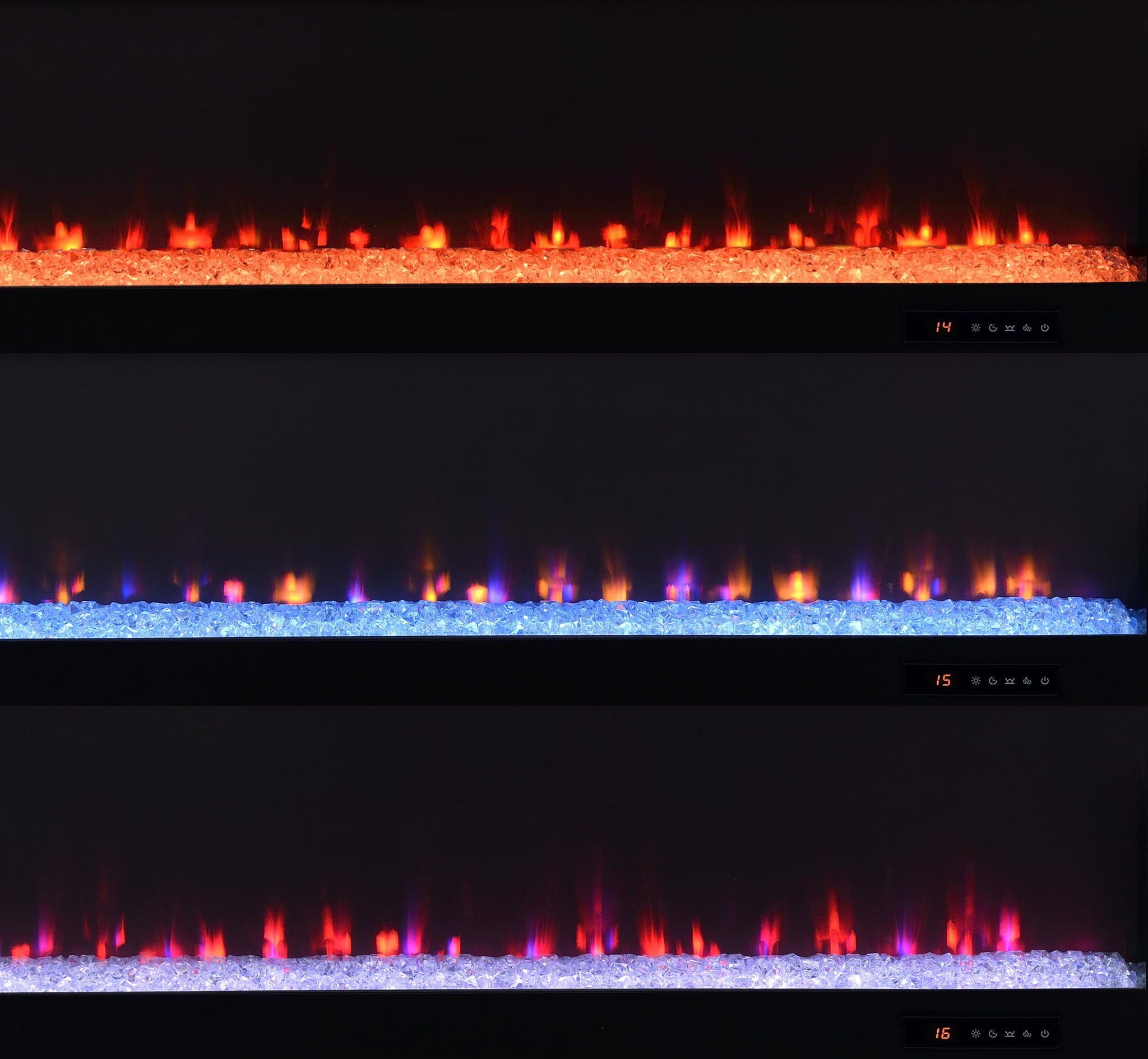 Carey 79-inch TV Stand Fireplace Media Console Dark Pine