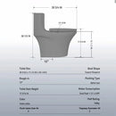 1 Piece Toilet With Dual Flush And Soft Closing Seat