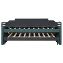 Twin Size Upholstered Daybed with Trundle and Three Drawers,Green