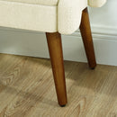 Modern Living Room Bench With Looped Yarn Fabric And Rubber Wooden Legs