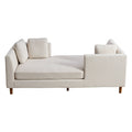 Wide Modern Double Sided Upholstered Chaise Lounge