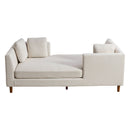 Wide Modern Double Sided Upholstered Chaise Lounge