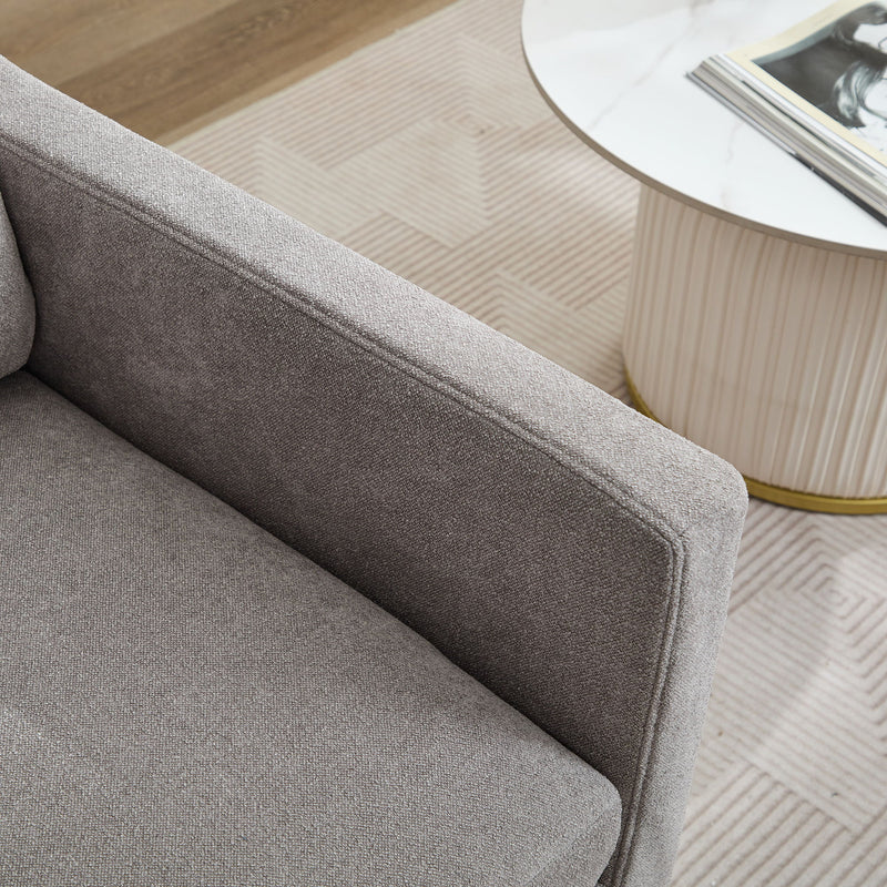 Upholstered Skirted Swivel Chair With Removable Back Cushion For Living Room