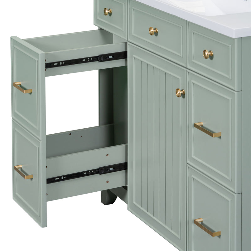 Bathroom Vanity Cabinet With Sink Top Combo Set, Single Sink, Shaker Cabinet With Soft Closing Door And Drawer