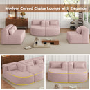 Upholstered Sofa Free Combined Sofa Couch With 2 Chaise Lounge And Five Back Pillows For Living Room