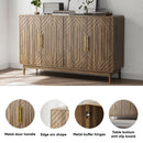 Sideboard Buffet Cabinet With Carved Doors And Adjustable Layer Board