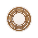 San Pedro - Boho Style Side Table With Tempered Glass Top - Light Brown Rattan