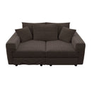Plush Corduroy 4 Seat Sofa, Modern Comfy Upholstered Sofa Cloud Couch, Deep Seat Couches With Soft Pillows