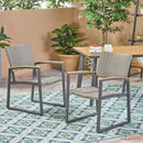 Aresha - Outdoor Dining Armchair (Set of 2) - Gray