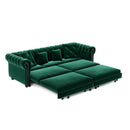 3 In 1 Convertible Sleeper Sofa Bed With Movable Ottoman