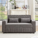 Pull-Out Sofa Bed Convertible Couch With Adjustable Backrest For Living Room
