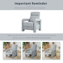 Push Back Recliner Armchair Upholstered Recliner Chair Single Sofa With Adjustable Backrest