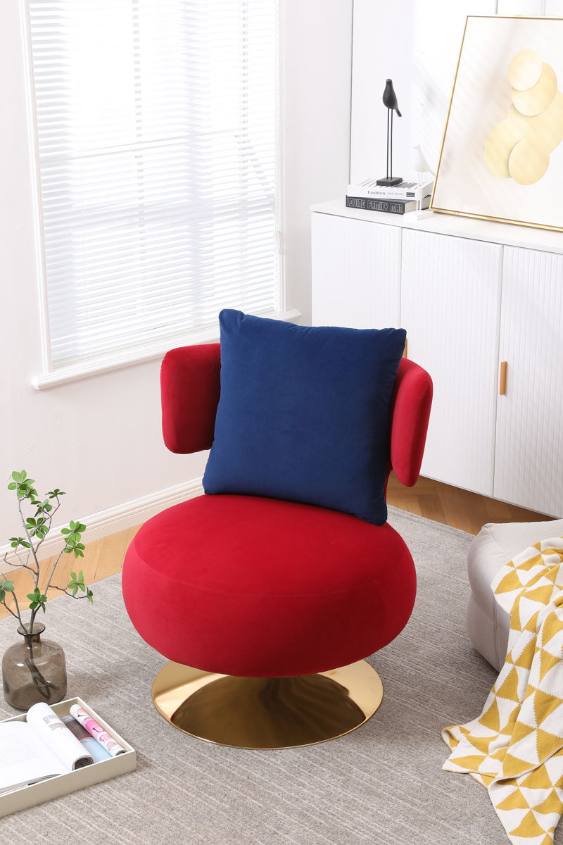 Swivel Accent Chair Armchair, Round Barrel Chair For Living Room Bedroom