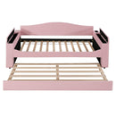 Upholstered Daybed With Storage Armrests, Trundle And Latest Integrated Bluetooth Audio System