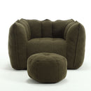 Soft Chenille Bean Bag Chair With High Resilient Foam