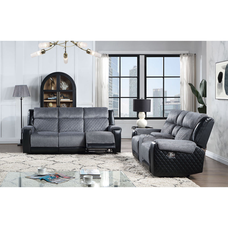 Alicia - Console Reclining Loveseat - Gray Black
