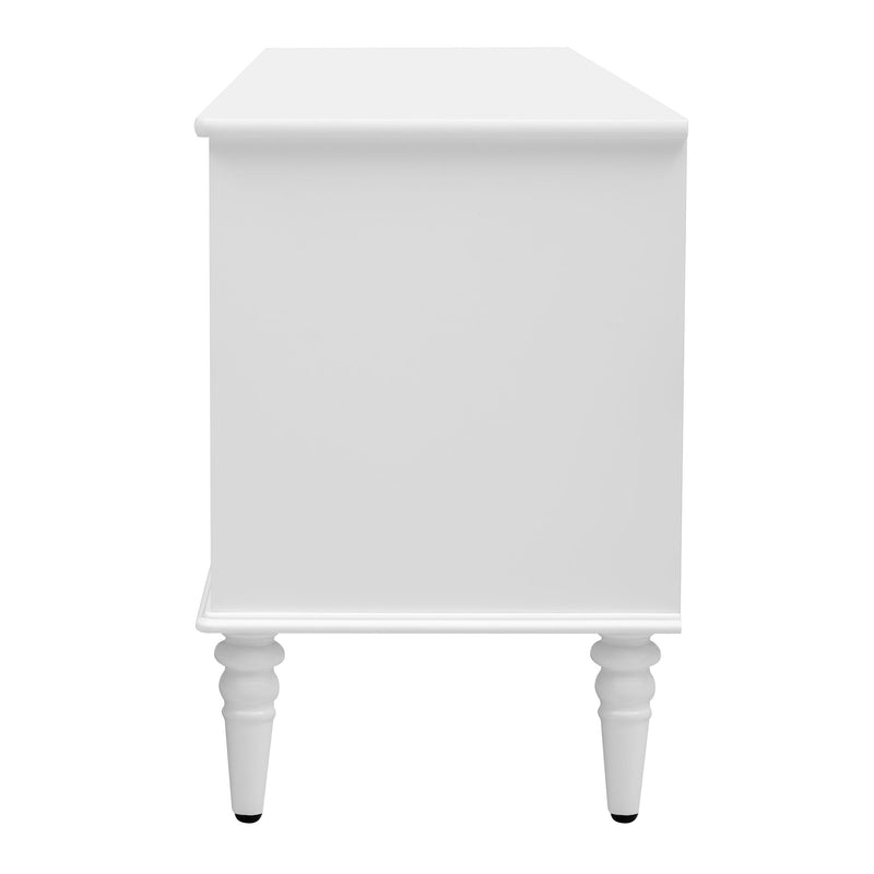 Retro TV Stand With Fluted Glass Doors
