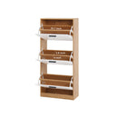 Modern Freestanding Shoe Storage Cabinet With 3 Flip Drawers