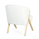 Modern Accent Chair With Polyester Upholstery And Minimalist Lounge Chair For Living Room, Bedroom, Or Office - White
