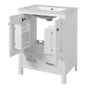Bathroom Vanity With Integrated Undermount Ceramic Sink, 2 Doors And 1 Drawer, Soft Close Hinges