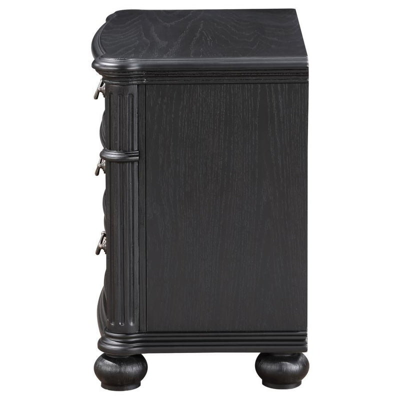 Celina - 3-Drawer Nightstand - Black