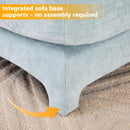 Stylish Sofa With Ottoman And Lumbar Pillows, Ergonomic Design