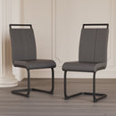 Modern Dining Chairs With High Back Upholstered Design Metal Legs
