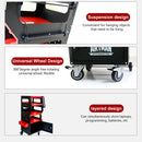 4 Level Multi Purpose Trolley For Diagnostics - Black / Red