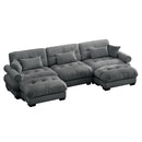Super Comfort Oversized Modular Sectional Sofa With Movable Ottoman