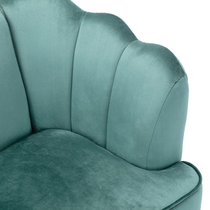 Modern Glam 3 Seater Sofa With Velvet Texture