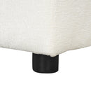 Free-Combined Sectional Sofa 5-seater Modular Couches with Storage Ottoman, 5 Pillows for Living Room, Bedroom, Office, Cream