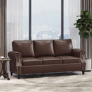 Contemporary 3 Seater Sofa With Nailhead Trim