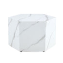 Modern Coffee Table With Complex Texture Patterns, Stylish And Durable Design - White