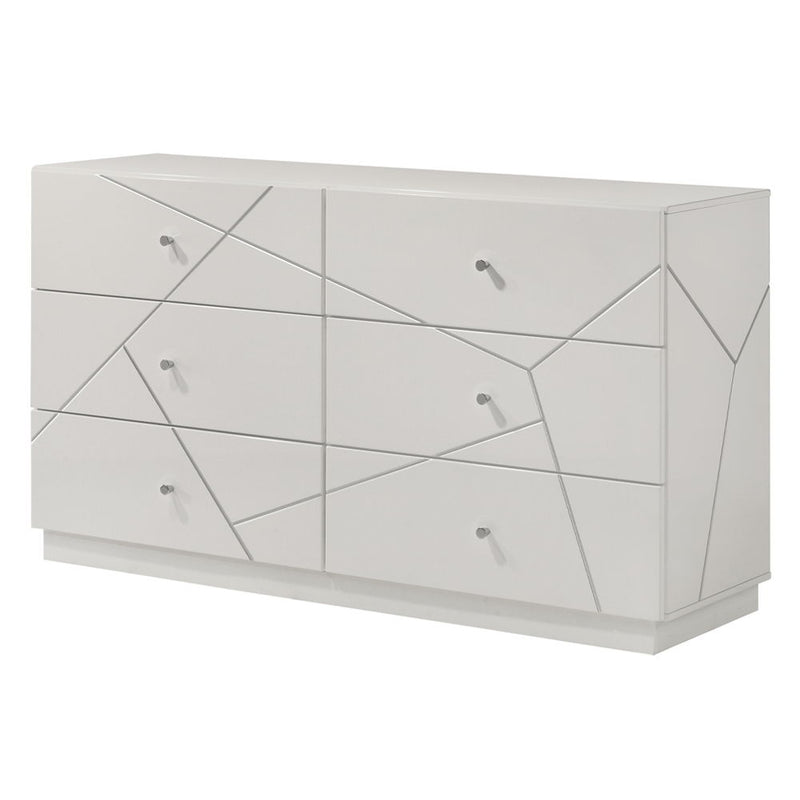 Esther - Dresser - White / Silver