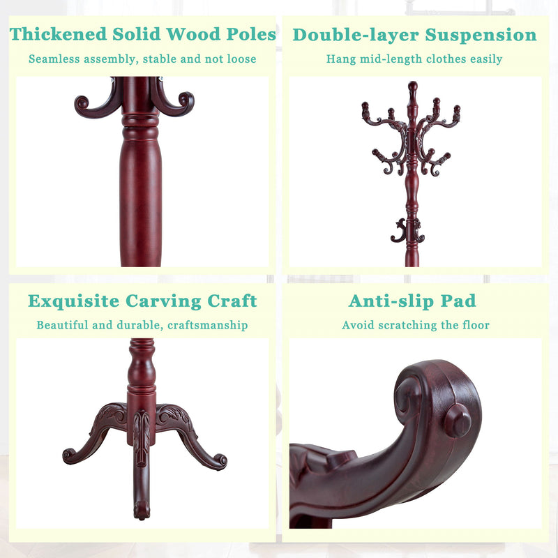 Multifunctional Coat And Hat Rack With Resin Stainless Steel Storage
