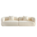 Sectional Sofa With Durable Fabric, Solid Wood Frame, And High Density Sponge Fill