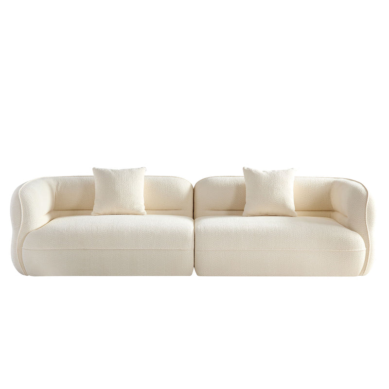 Sectional Sofa With Durable Fabric, Solid Wood Frame, And High Density Sponge Fill