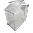 Polycarbonate Greenhouse, Heavy Duty Outdoor Aluminum Walk-In Green House Kit With Rain Gutter, Vent And Door For Backyard Garden