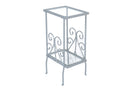 Accent Table, Side Tempered Glass, Transitional - Silver