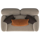 Jade - Chenille Upholstered Modern Track Arm Loveseat