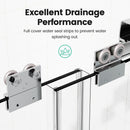 Semi Frameless Double Sliding Shower Door With Tempered Glass